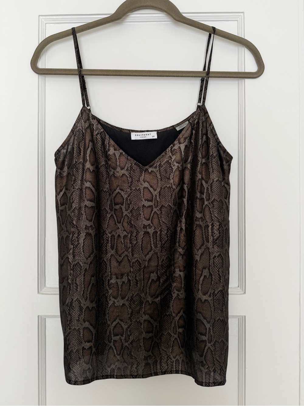 Equipment Snakeskin Silk Cami - Small